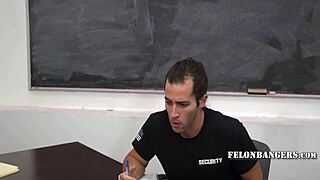 caught stealing in shop, seduces horny guard for bareback anal to escape punishment