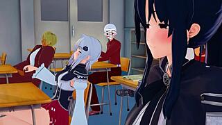 have you watched koneko and xenovia's lesbian action in hs dxd ntr madness 2?