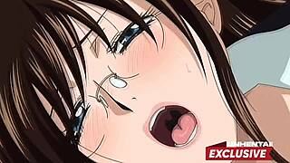 Pervy stepdad gropes his uncensored hentai girl