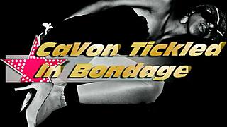 sexy black teen cavon tied up and tickled in tight pantyhose