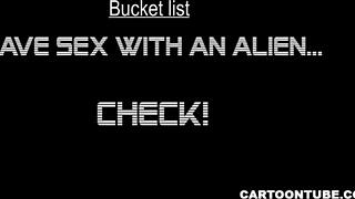 3D Alien Monster Fucks Her Tits And Pussy Hard From POV In Bizarre Anime Hentai