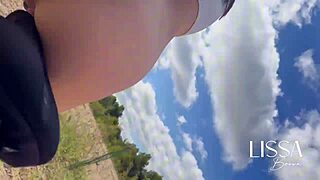 Bike Ride in Forest Ends with Naked Skinny Wet Fun