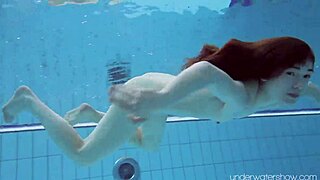 Roxalana Cheh Sexy Redhead Underwater Public Exposure