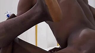 Hot boys sneak anal play in steamy shower