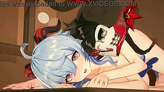 Ganyu And Huohuo In Motion With Damage Voices