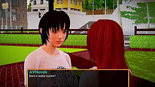 In my new family episode 307, characters with big tits engage in sexual activities