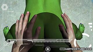 3D Alien Monster Fucks Her Tits And Pussy Hard From POV In Bizarre Anime Hentai