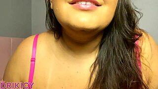 Wife giving jerk off instructions while humiliating the cuckold, subtitled