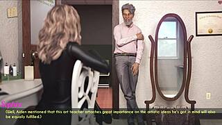 A wife and her stepmother share a homemade moment in 3D.