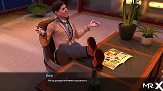 Boss-employee relations in the world of high fashion in a hentai game