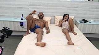 Karolzinha in a hot threesome in a hotel room