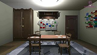 Bold titjob in escape room