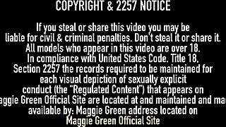 Maggie Green Dildo Fucks Herself with Creamy Tits