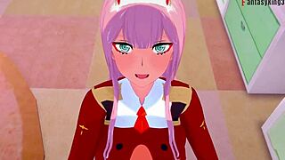 Zero Two fucks hard in POV with Darling in Franxx fantasy