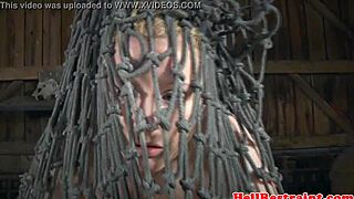 Kinky BDSM punishment: Bound sub humiliated and whipped