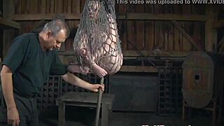 Bound Sub Whipped Hard for Humiliating Punishment