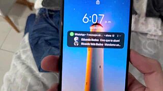 Cheating Wife Calls Husband While Sucking Cock Bent Over