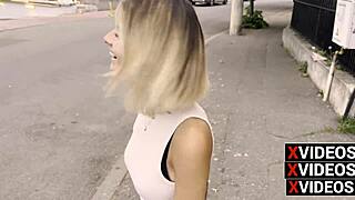 Girl Picked Up in Bucharest Taxi for Dinner with Italian Dialogues Outdoors