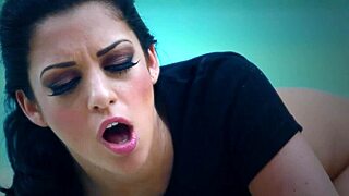 Wet Screaming Orgasm By Brunette Pornstar Masturbating Outdoors By The Pool