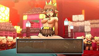 Hornycraft Parody: Teen Girl Gets Public Creampie In Crowd