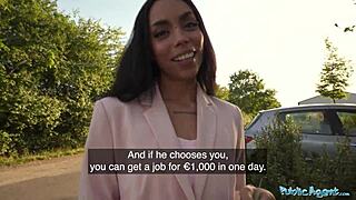 public agent finds cute colombia babe bent over and fucked outdoors