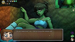 Hornycraft Parody: Teen Girl Gets Public Creampie In Crowd