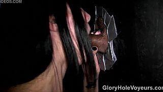 Hot Brunette Spills Secrets in Gloryhole Interview with Wild Blowjob