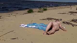 Curvy Mommy with Big Ass Takes It in Every Hole on Beach Adventure