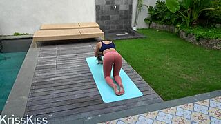 step sister gets slammed hard after yoga session
