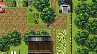 tanned girl natsuki gets pussy wet from exhibitionist peeing in hentai game episode 35