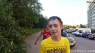 Young gay skater twink shows off his body and skills on webcam