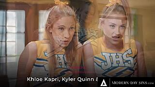 I watched teen cheerleaders Kyler Quinn and Khloe Kapri swap coach's load
