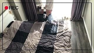 My wife's cheating with lover caught on hidden cam at home  