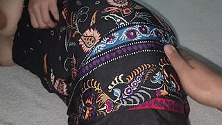 Married couple engages in domination and sucking at wedding