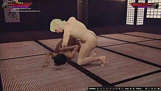 Rien vs Brittany in Naked Fighter 3D Battle