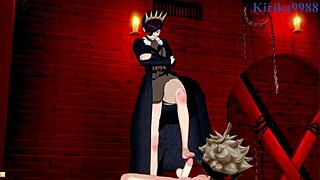 Mimosa and Vanica feel intense pleasure with Asta in creampie sex scene.