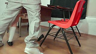 Damn! Mexican Student Sucks and Fucks in Locked Classroom!