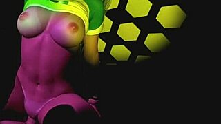 Brazilian college girl rides hard in club with tan lines.