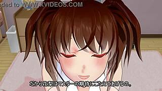 Watching her in a bunny girl costume, begging for more from behind