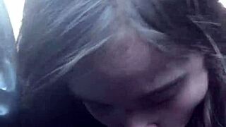 Lesbian Bestie Delivers Wild Road Head Action