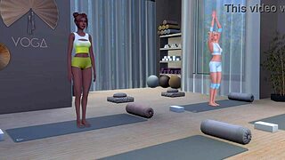 Lustful lesbian sluts get anal creampies and squirt in gym outfit during group sex