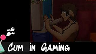 i masturbate over tanned girl natsuki's plump hot body in hentai ep 5.