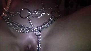 German wife submits to mistress's dildo