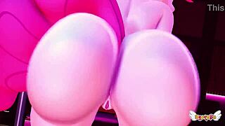 Pinkie pie gives detailed jerk off instructions with her big ass in hentai style.