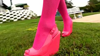 Blonde woman explores self-pleasure with various objects