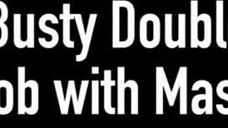 Thick Babes Nina Kayy Sucking and Taking Cum on Big Tits