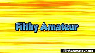 A Black Teen 18+ Takes On DOUBLE White Cock Action