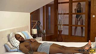European teen gets a black hotel room hookup