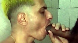 boy playing soccer comes for secret blowjob.