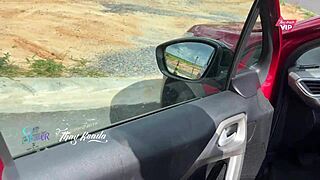 We banged in the street with cars passing by. He came inside!